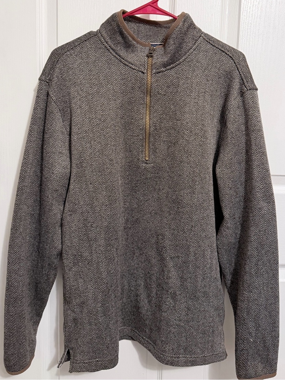 Mens Weatherproof Herringbone Half-Zip